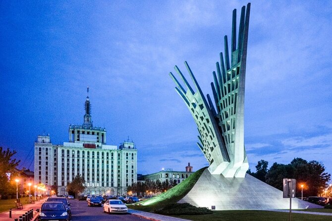 4h Bucharest Panoramic Tour by Car with stops - House of the Free Press and Bucharest’s Communist scale