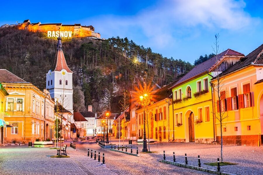 Bucharest: Peles Castle, Bran Castle, & Brasov Full-Day Tour - Brasov’s old town after the castles