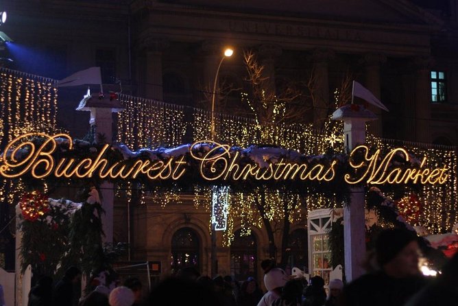 Bucharest: Tour of Christmas traditions & decorations - National Theatre boulevard and Bucharest’s first glow