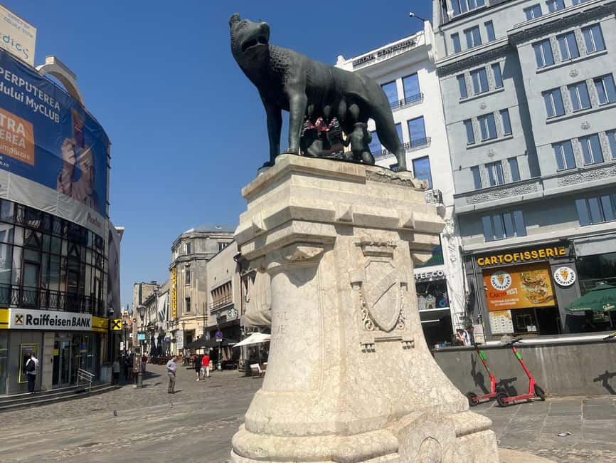 Bucharest: Walking tour with Italian speaking guide for small groups - Cărturești Carusel, the National Bank, and the city’s contrasts