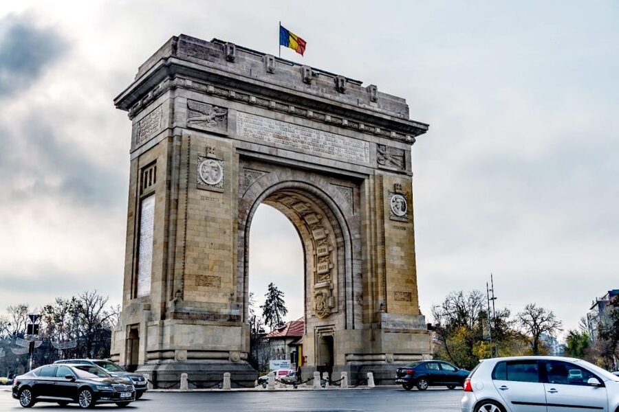 Discover Bucharest: Exclusive Half-Day Private City Tour - The Arch of Triumph and a wide view of the city