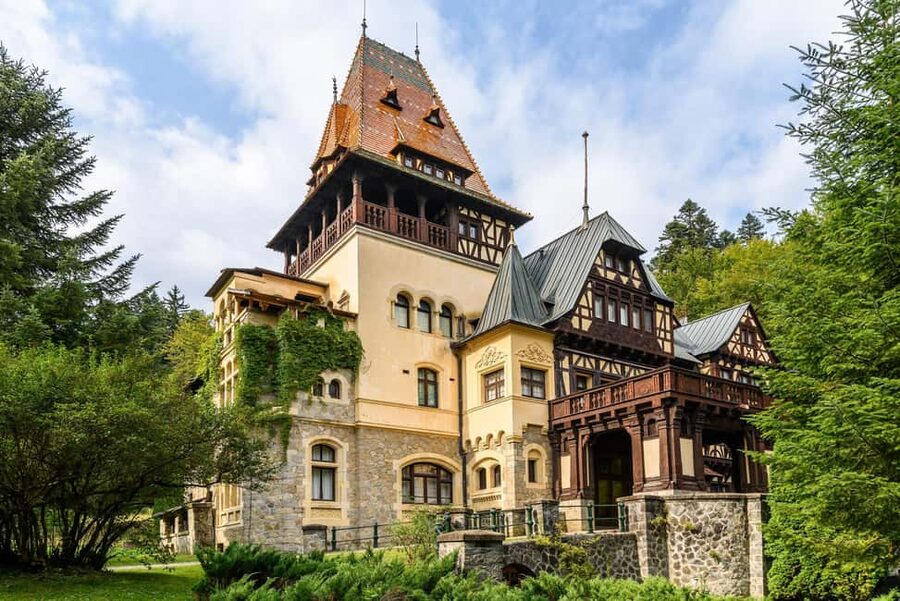 From Bucharest: Dracula, Wednesday, and Peles Castles Tour - Cantacuzino Castle and the World of Wednesday