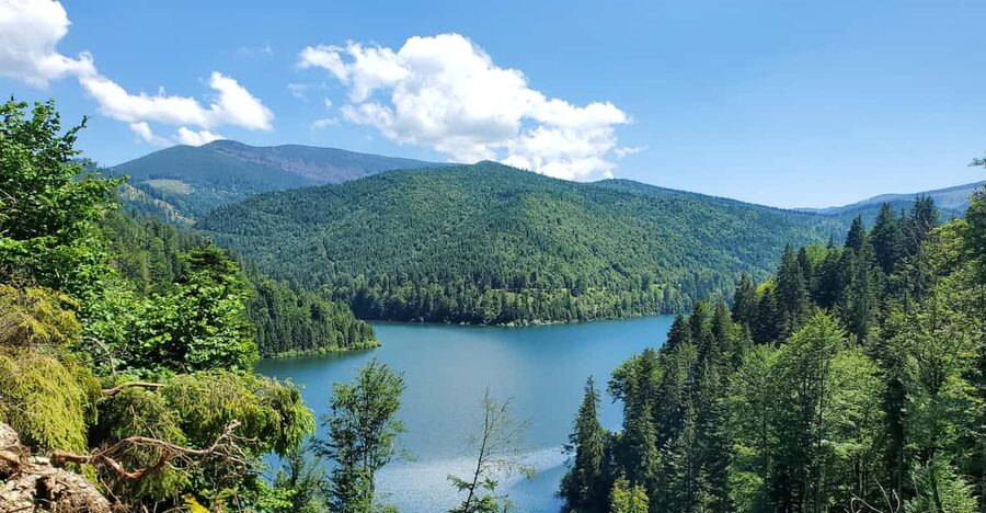 From Cluj: Mountain Bike around Lake Dragan - The first descent from the main viewpoint