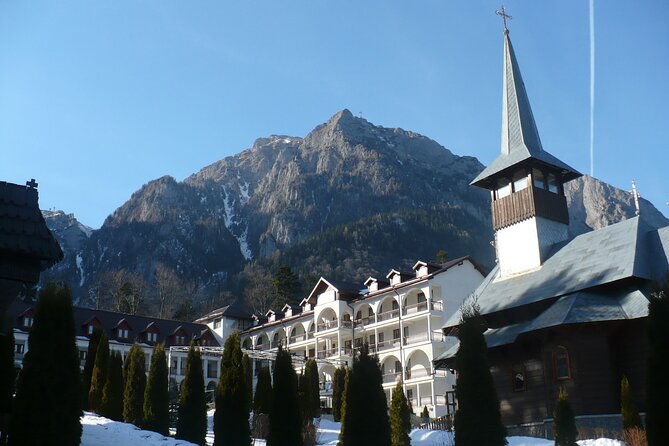 Peles Castle and optional Cantacuzino Castle from Brasov - Sinaia Monastery, a short Orthodox visit