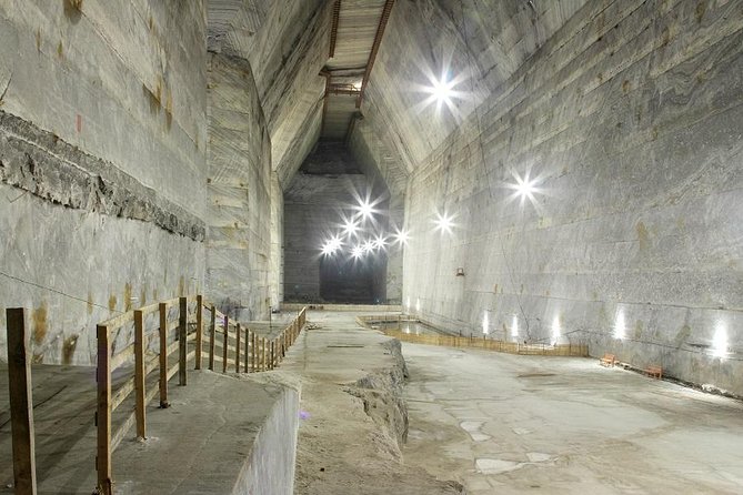 Private Bucharest Muddy Volcanoes and Unirea Salt Mine Tour - Entering the Unirea salt mine at Slanic Prahova