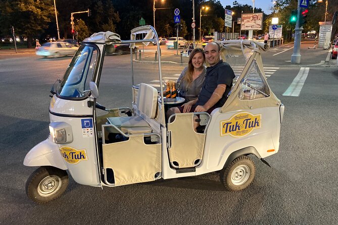 Tuk Tuk Bucharest Romantic Tour with miniBAR - Starting at the National Bank on Strada Doamnei